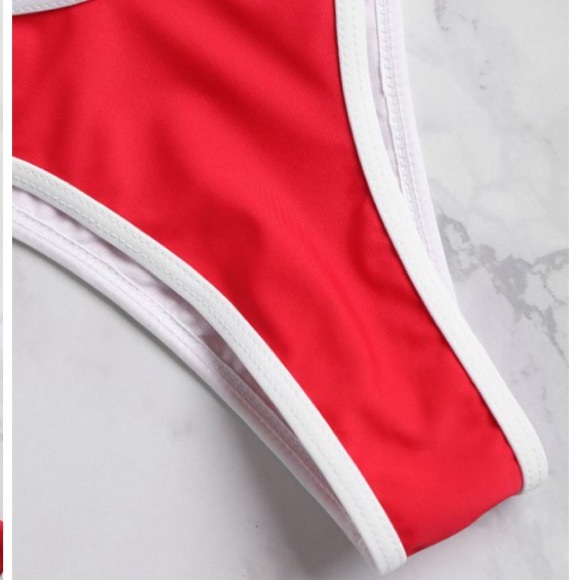 BNWT Zaful Contrast Trim Sport Bikini Set - Picture 5 of 8